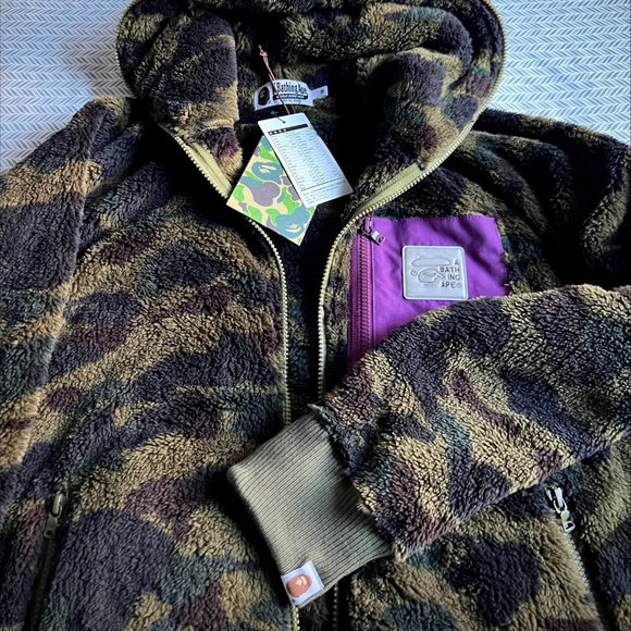A Bathing Ape - 1st Camo Boa Wide Full Zip Hoodie Mens Style - Picture 6 of 16